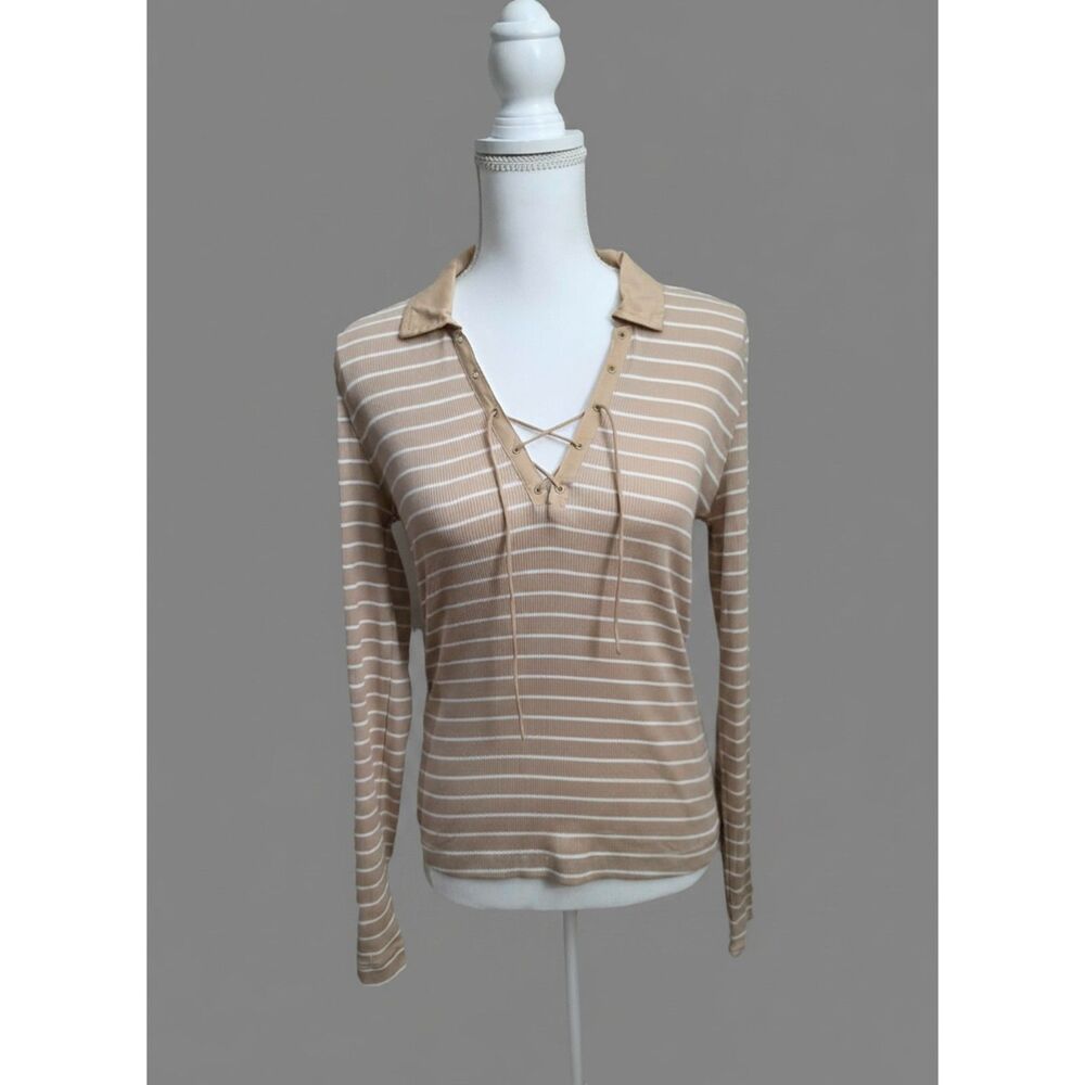 Maeve Tie-Front Long-Sleeve Top